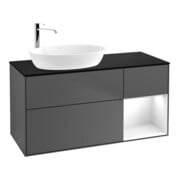 V&B Waschtischunterschrank Wandbeleuchtung Finion 120cm, Pl b m, Rg g wh. Lac, Anthrac. m