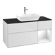 V&B Waschtischunterschrank Wandbeleuchtung Finion 120cm, Pl b m, Rg glo wh. Lac, wh. m Lac-1