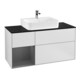 V&B Waschtischunterschrank Wandbeleuchtung Finion 120cm, Pl b m, Rg l A m, wh. m Lac-1