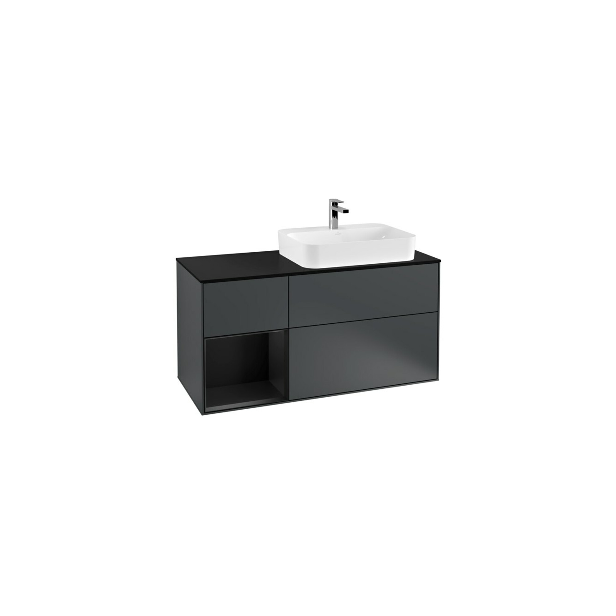 V&B Waschtischunterschrank Wandbeleuchtung Finion 120cm, Pl b m, Rg l b m La, md bl. m Lac ; Villeroy & Boch
