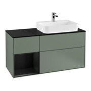 V&B Waschtischunterschrank Wandbeleuchtung Finion 120cm, Pl b m, Rg l b m Lac, Oli. m Lac