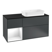 V&B Waschtischunterschrank Wandbeleuchtung Finion 120cm, Pl b m, Rg l g w La, md bl. m Lac