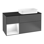 V&B Waschtischunterschrank Wandbeleuchtung Finion 120cm, Pl b m, Rg l g w Lac, Anthrac. m