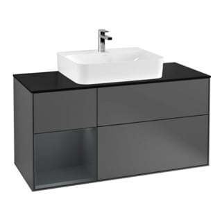 V&B Waschtischunterschrank Wandbeleuchtung Finion 120cm, Pl b m, Rg l md b m La, A m