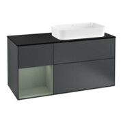 V&B Waschtischunterschrank Wandbeleuchtung Finion 120cm, Pl b m, Rg l Ol m La, md b m Lac