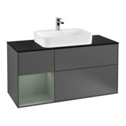 V&B Waschtischunterschrank Wandbeleuchtung Finion 120cm, Pl b m, Rg l Ol m Lac, Anthrac. m