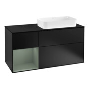 V&B Waschtischunterschrank Wandbeleuchtung Finion 120cm, Pl b m, Rg l Ol m Lac, bla m Lac