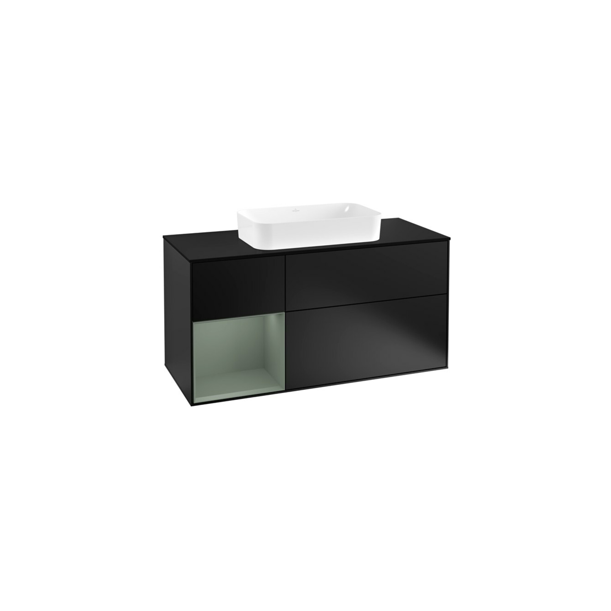 V&B Waschtischunterschrank Wandbeleuchtung Finion 120cm, Pl b m, Rg l Ol m Lac, bla m Lac ; Villeroy & Boch