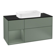 V&B Waschtischunterschrank Wandbeleuchtung Finion 120cm, Pl b m, Rg l Ol m Lac, Oli. m Lac