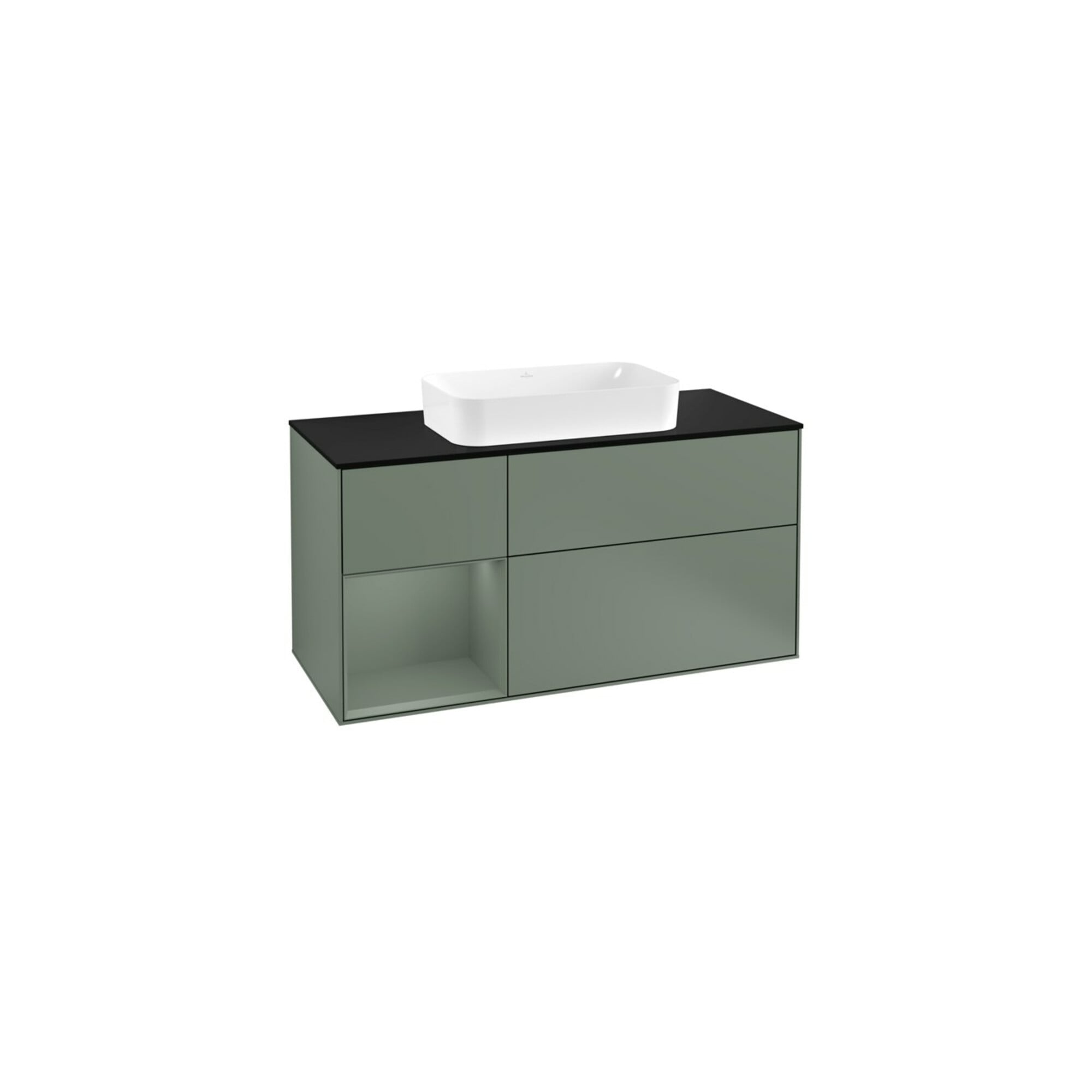 V&B Waschtischunterschrank Wandbeleuchtung Finion 120cm, Pl b m, Rg l Ol m Lac, Oli. m Lac ; Villeroy & Boch