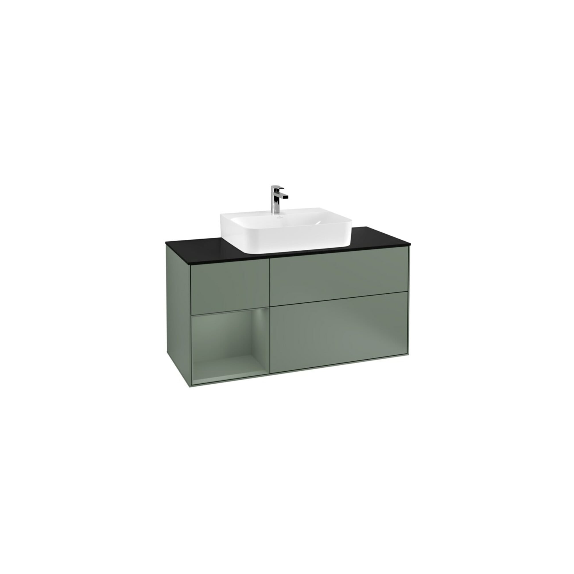 V&B Waschtischunterschrank Wandbeleuchtung Finion 120cm, Pl b m, Rg l Ol m Lac, Oli. m Lac ; Villeroy & Boch