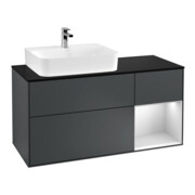 V&B Waschtischunterschrank Wandbeleuchtung Finion 120cm, Pl b m, Rg l w m La, md bl. m Lac