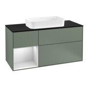 V&B Waschtischunterschrank Wandbeleuchtung Finion 120cm, Pl b m, Rg l w m Lac, Oli. m Lac