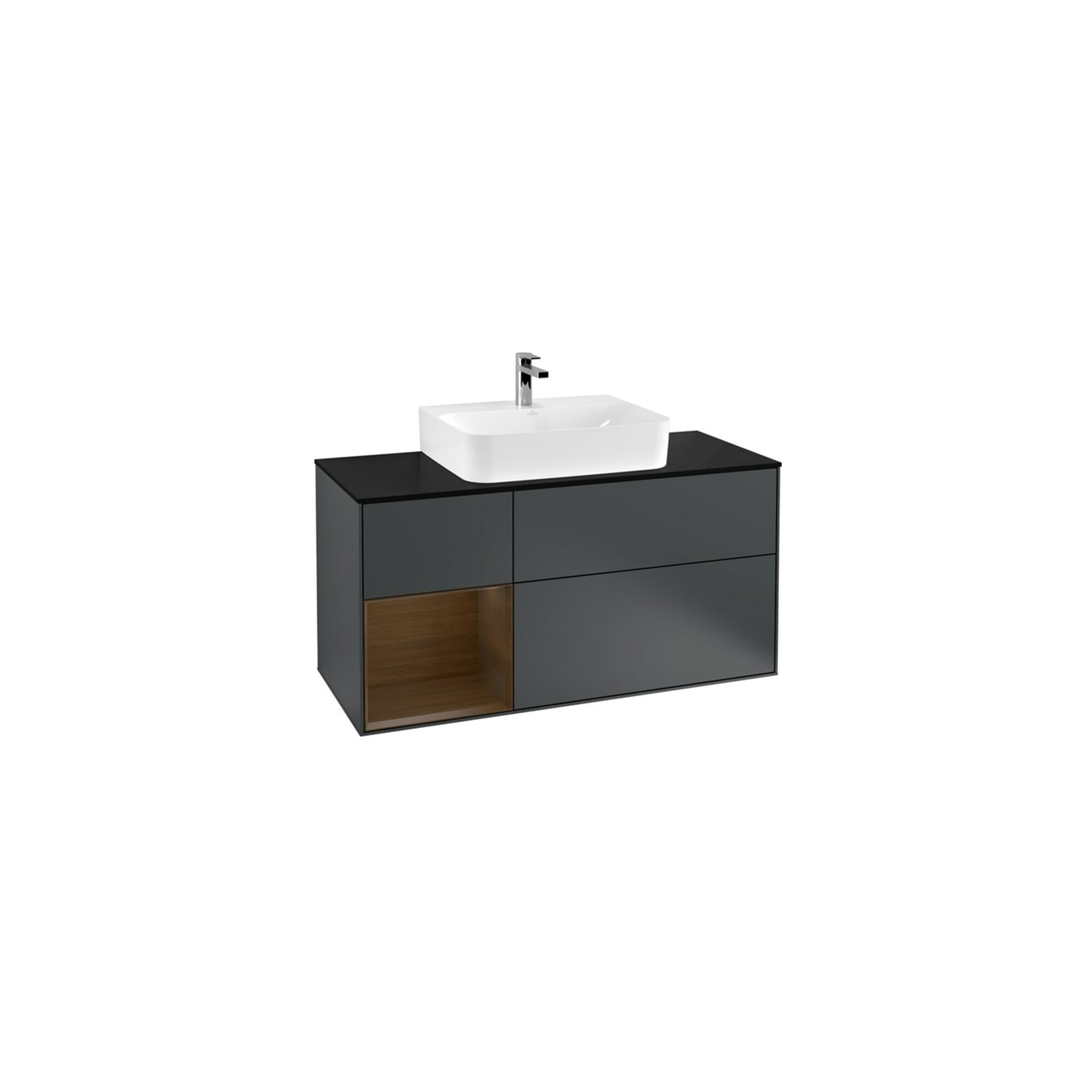 V&B Waschtischunterschrank Wandbeleuchtung Finion 120cm, Pl b m, Rg l wa ven, md bl. m Lac ; Villeroy & Boch