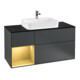 V&B Waschtischunterschrank Wandbeleuchtung Finion 120cm, Pl b m, Rg li gol m, md bl. m Lac-1