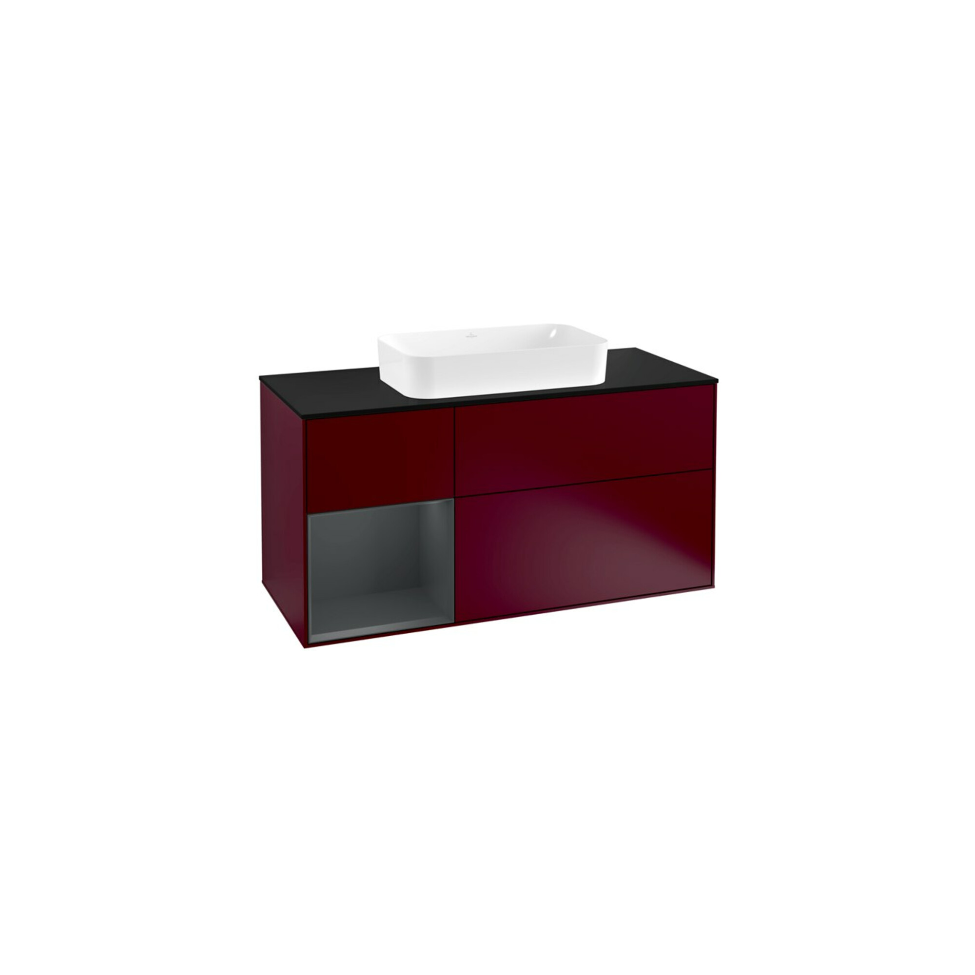 V&B Waschtischunterschrank Wandbeleuchtung Finion 120cm, Pl b m, Rg li md bl. m Lac, Peo m ; Villeroy & Boch