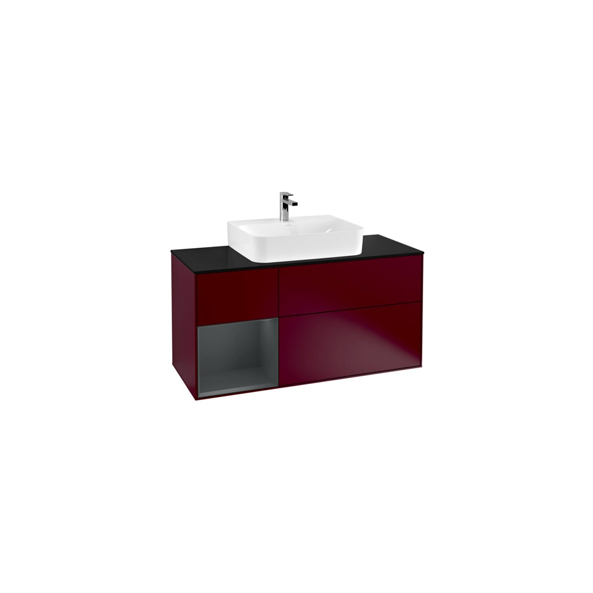 V&B Waschtischunterschrank Wandbeleuchtung Finion 120cm, Pl b m, Rg li md bl. m Lac, Peo m ; Villeroy & Boch