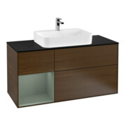 V&B Waschtischunterschrank Wandbeleuchtung Finion 120cm, Pl b m, Rg li Oli. m Lac, wal ven