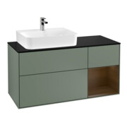 V&B Waschtischunterschrank Wandbeleuchtung Finion 120cm, Pl b m, Rg li wal ven, Oli. m Lac