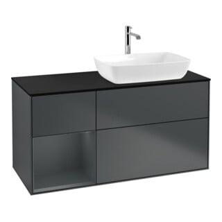 V&B Waschtischunterschrank Wandbeleuchtung Finion 120cm, Pl b m, Rg md m Lac, md bl. m Lac