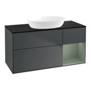 V&B Waschtischunterschrank Wandbeleuchtung Finion 120cm, Pl b m, Rg Ol m Lac, md bl. m Lac