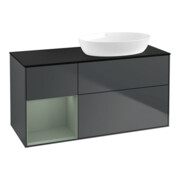 V&B Waschtischunterschrank Wandbeleuchtung Finion 120cm, Pl b m, Rg Ol m Lac, md bl. m Lac