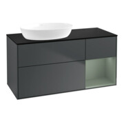 V&B Waschtischunterschrank Wandbeleuchtung Finion 120cm, Pl b m, Rg Ol m Lac, md bl. m Lac