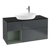 V&B Waschtischunterschrank Wandbeleuchtung Finion 120cm, Pl b m, Rg Ol m Lac, md bl. m Lac