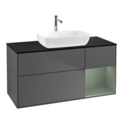 V&B Waschtischunterschrank Wandbeleuchtung Finion 120cm, Pl b m, Rg Oli. m Lac, Anthrac. m