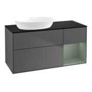 V&B Waschtischunterschrank Wandbeleuchtung Finion 120cm, Pl b m, Rg Oli. m Lac, Anthrac. m