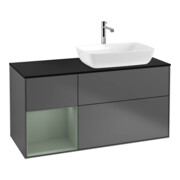 V&B Waschtischunterschrank Wandbeleuchtung Finion 120cm, Pl b m, Rg Oli. m Lac, Anthrac. m