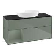 V&B Waschtischunterschrank Wandbeleuchtung Finion 120cm, Pl b m, Rg Oli. m Lac, Oli. m Lac