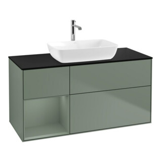 V&B Waschtischunterschrank Wandbeleuchtung Finion 120cm, Pl b m, Rg Oli. m Lac, Oli. m Lac