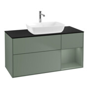 V&B Waschtischunterschrank Wandbeleuchtung Finion 120cm, Pl b m, Rg Oli. m Lac, Oli. m Lac