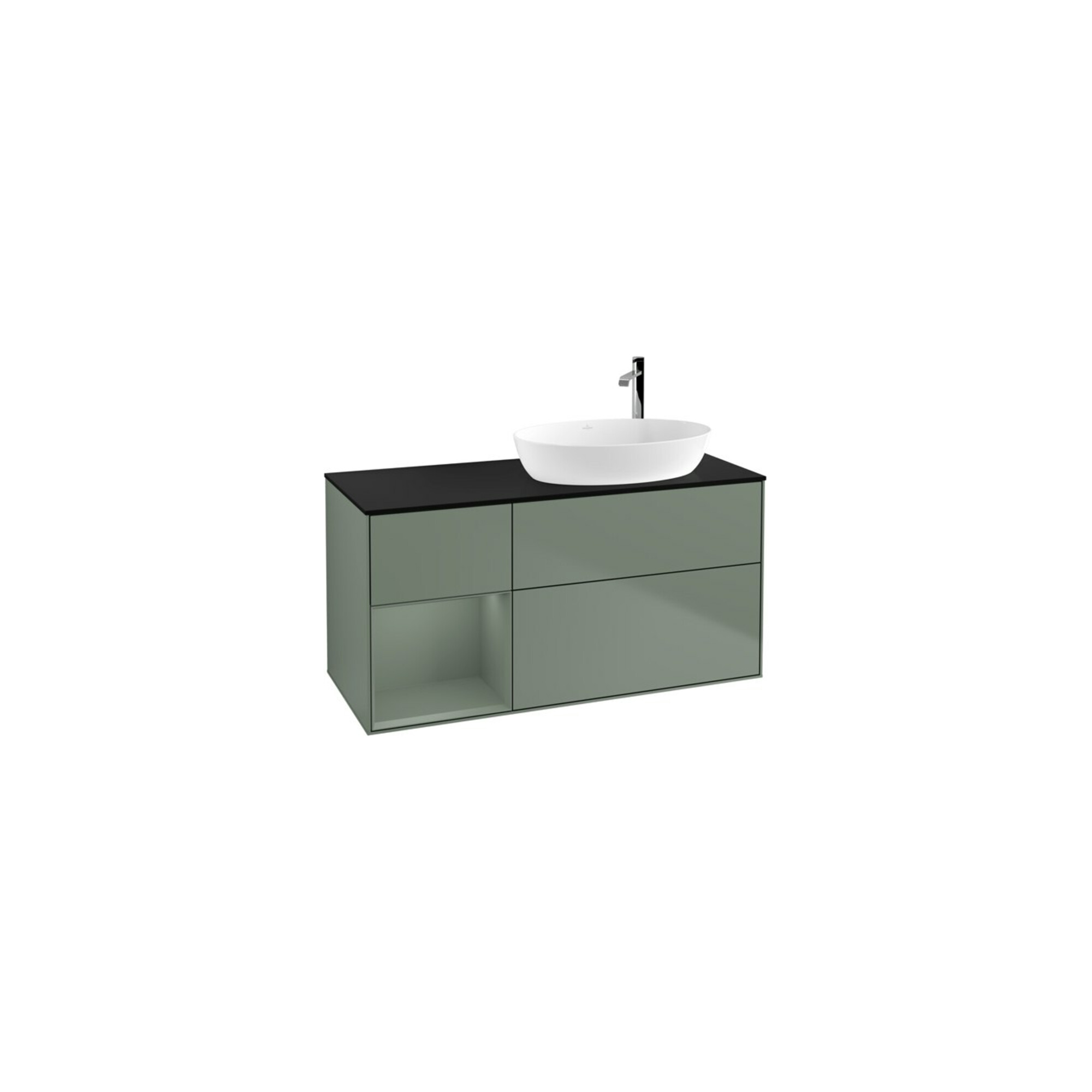 V&B Waschtischunterschrank Wandbeleuchtung Finion 120cm, Pl b m, Rg Oli. m Lac, Oli. m Lac ; Villeroy & Boch