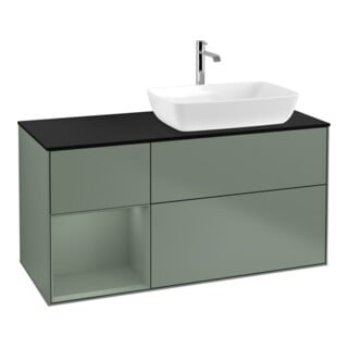 V&B Waschtischunterschrank Wandbeleuchtung Finion 120cm, Pl b m, Rg Oli. m Lac, Oli. m Lac