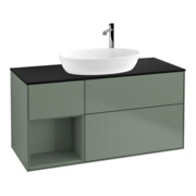 V&B Waschtischunterschrank Wandbeleuchtung Finion 120cm, Pl b m, Rg Oli. m Lac, Oli. m Lac