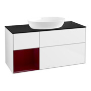 V&B Waschtischunterschrank Wandbeleuchtung Finion 120cm, Pl b m, Rg Peo m Lac, glo wh. Lac