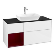 V&B Waschtischunterschrank Wandbeleuchtung Finion 120cm, Pl b m, Rg Peo m Lac, glo wh. Lac