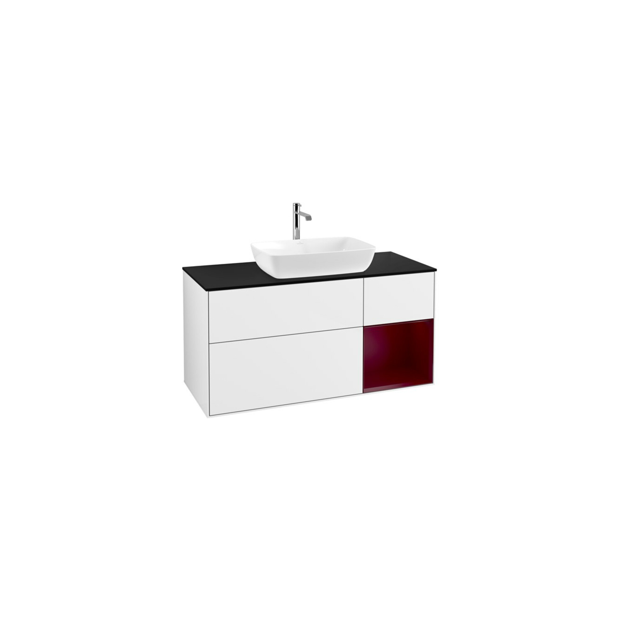 V&B Waschtischunterschrank Wandbeleuchtung Finion 120cm, Pl b m, Rg Peo m Lac, glo wh. Lac ; Villeroy & Boch