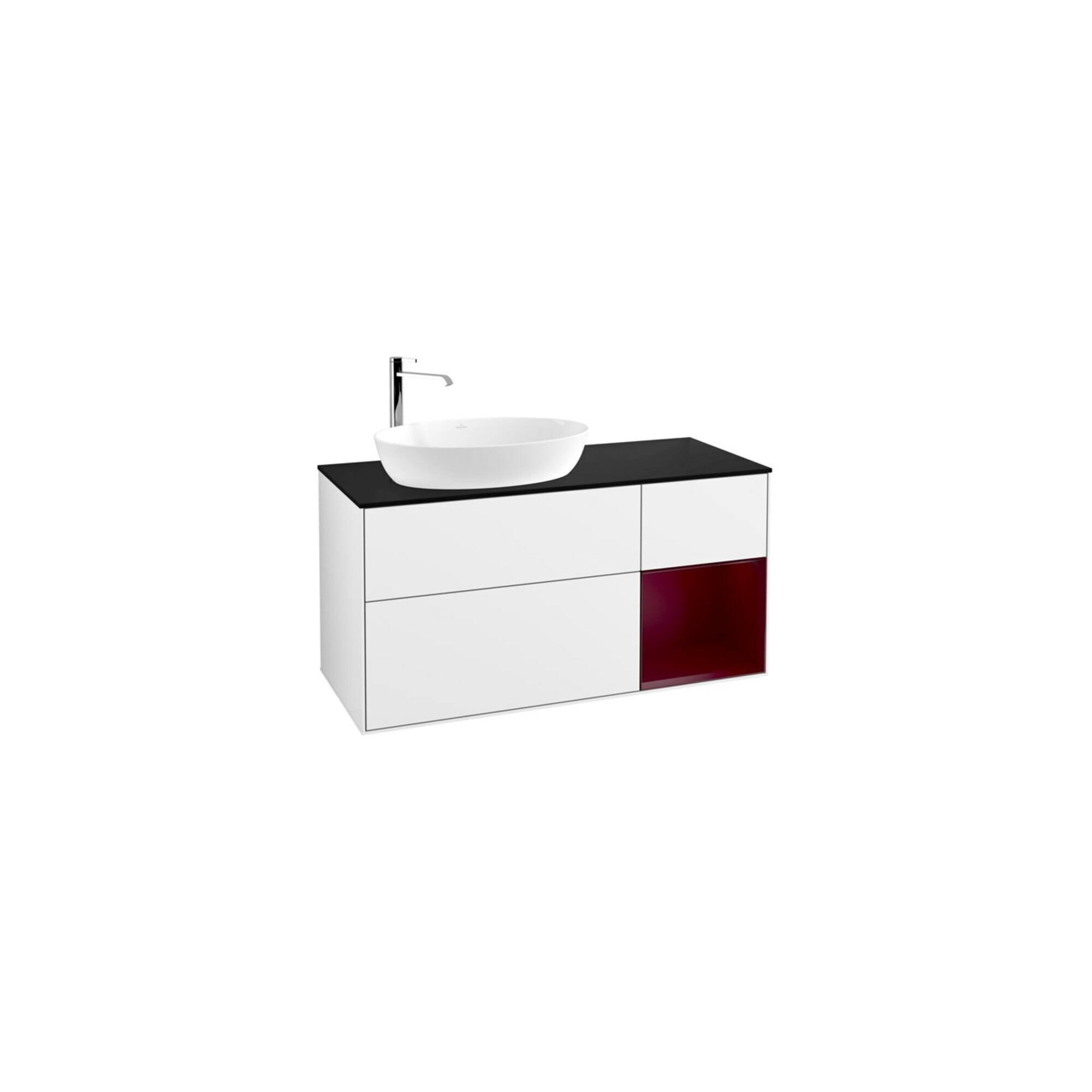 V&B Waschtischunterschrank Wandbeleuchtung Finion 120cm, Pl b m, Rg Peo m Lac, glo wh. Lac ; Villeroy & Boch