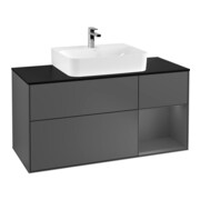 V&B Waschtischunterschrank Wandbeleuchtung Finion 120cm, Pl b m, Rg r A m, Anthrac. m