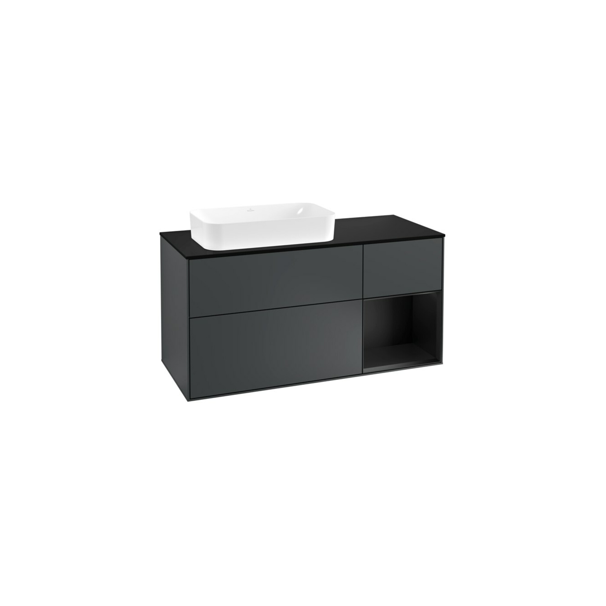 V&B Waschtischunterschrank Wandbeleuchtung Finion 120cm, Pl b m, Rg r b m La, md bl. m Lac ; Villeroy & Boch