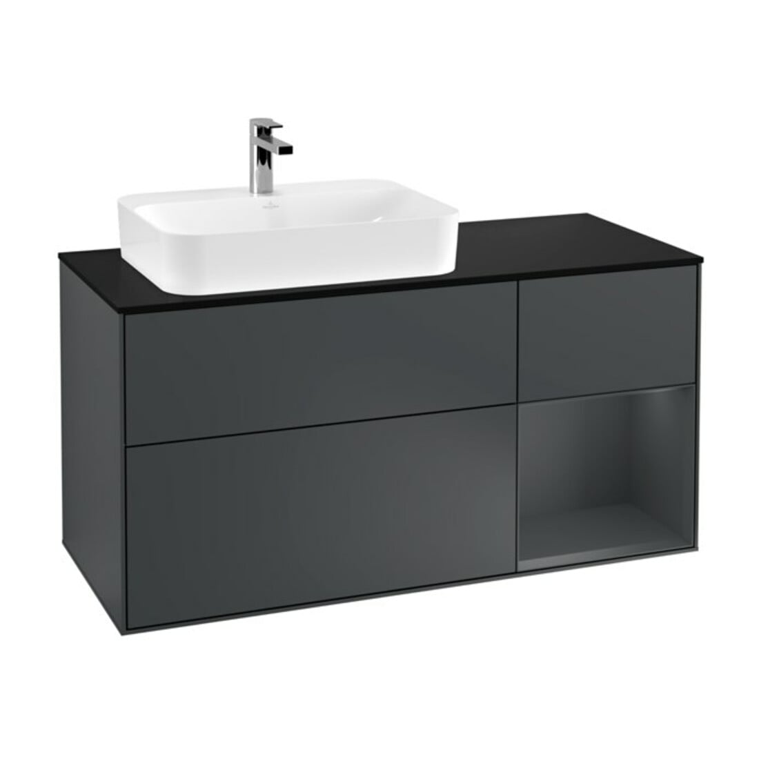 V&B Waschtischunterschrank Wandbeleuchtung Finion 120cm, Pl b m, Rg r md b m La, md b m La