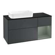 V&B Waschtischunterschrank Wandbeleuchtung Finion 120cm, Pl b m, Rg r Ol m La, md b m Lac