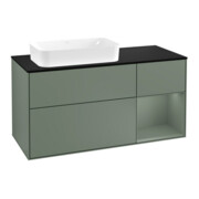 V&B Waschtischunterschrank Wandbeleuchtung Finion 120cm, Pl b m, Rg r Ol m Lac, Oli. m Lac