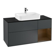 V&B Waschtischunterschrank Wandbeleuchtung Finion 120cm, Pl b m, Rg r wa ven, md bl. m Lac
