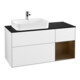 V&B Waschtischunterschrank Wandbeleuchtung Finion 120cm, Pl b m, Rg r wal ven, glo wh. Lac-1