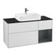 V&B Waschtischunterschrank Wandbeleuchtung Finion 120cm, Pl b m, Rg re md bl. m, wh. m Lac-1
