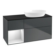 V&B Waschtischunterschrank Wandbeleuchtung Finion 120cm, Pl b m, Rg w m Lac, md bl. m Lac